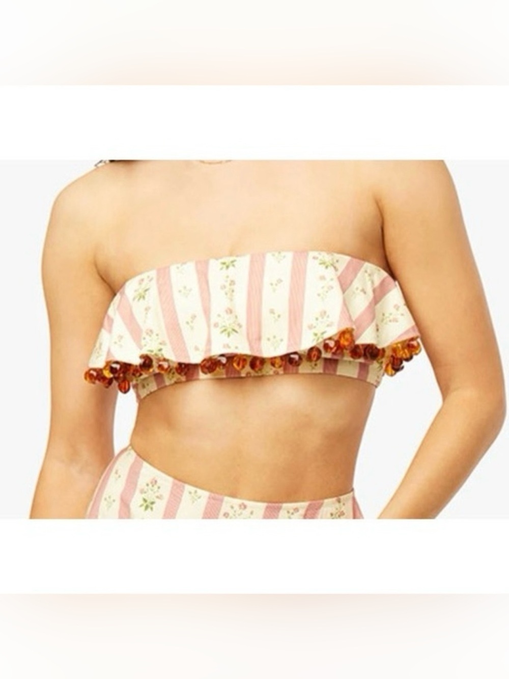 We Wore What Ruffle Bandeau Top